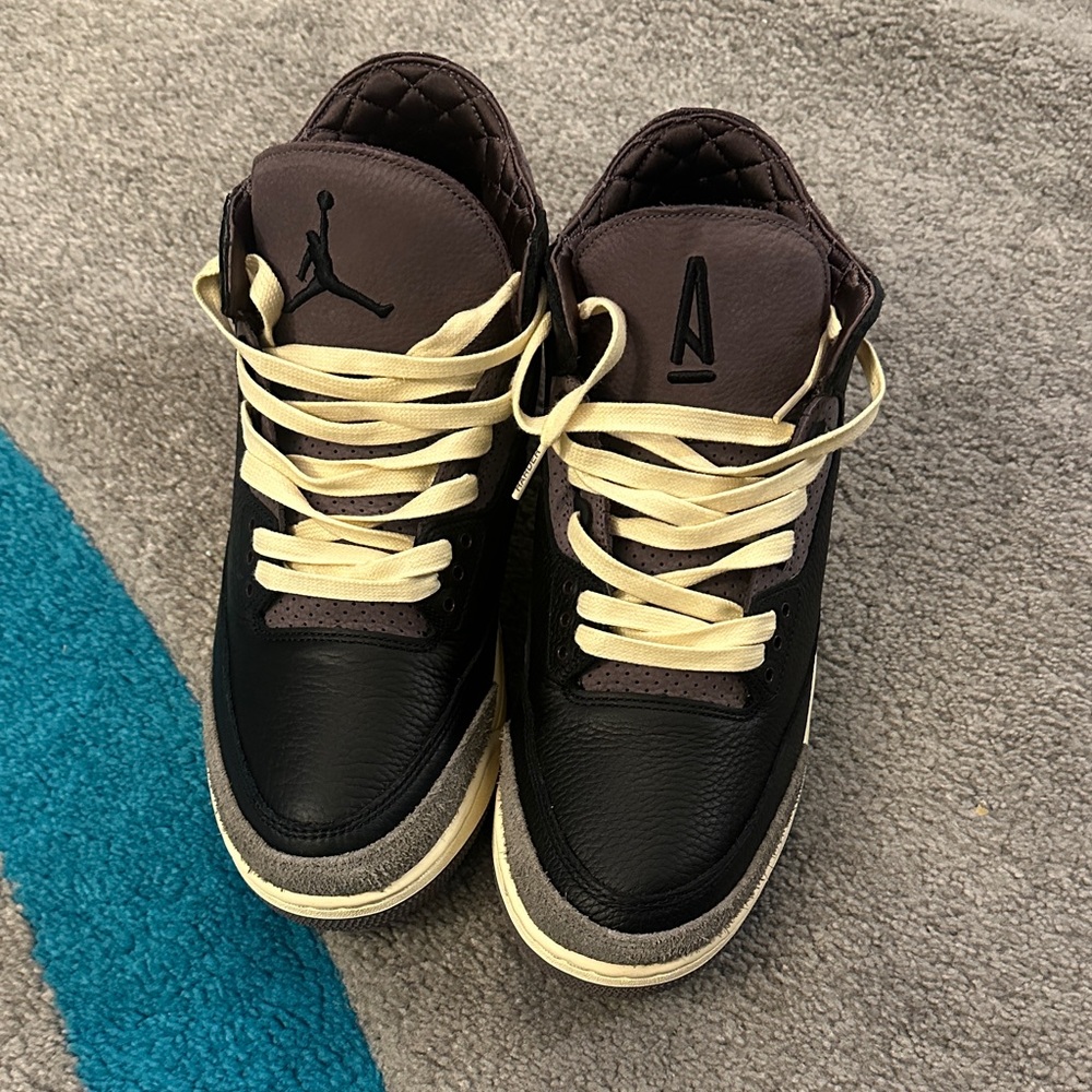 Jordan Black and Cream Sneakers